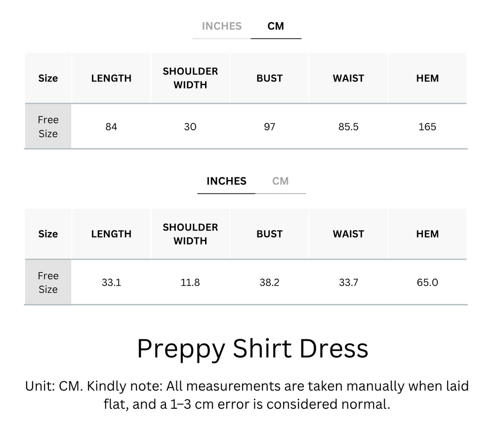 Cooling & Breathable Preppy Shirt Dress