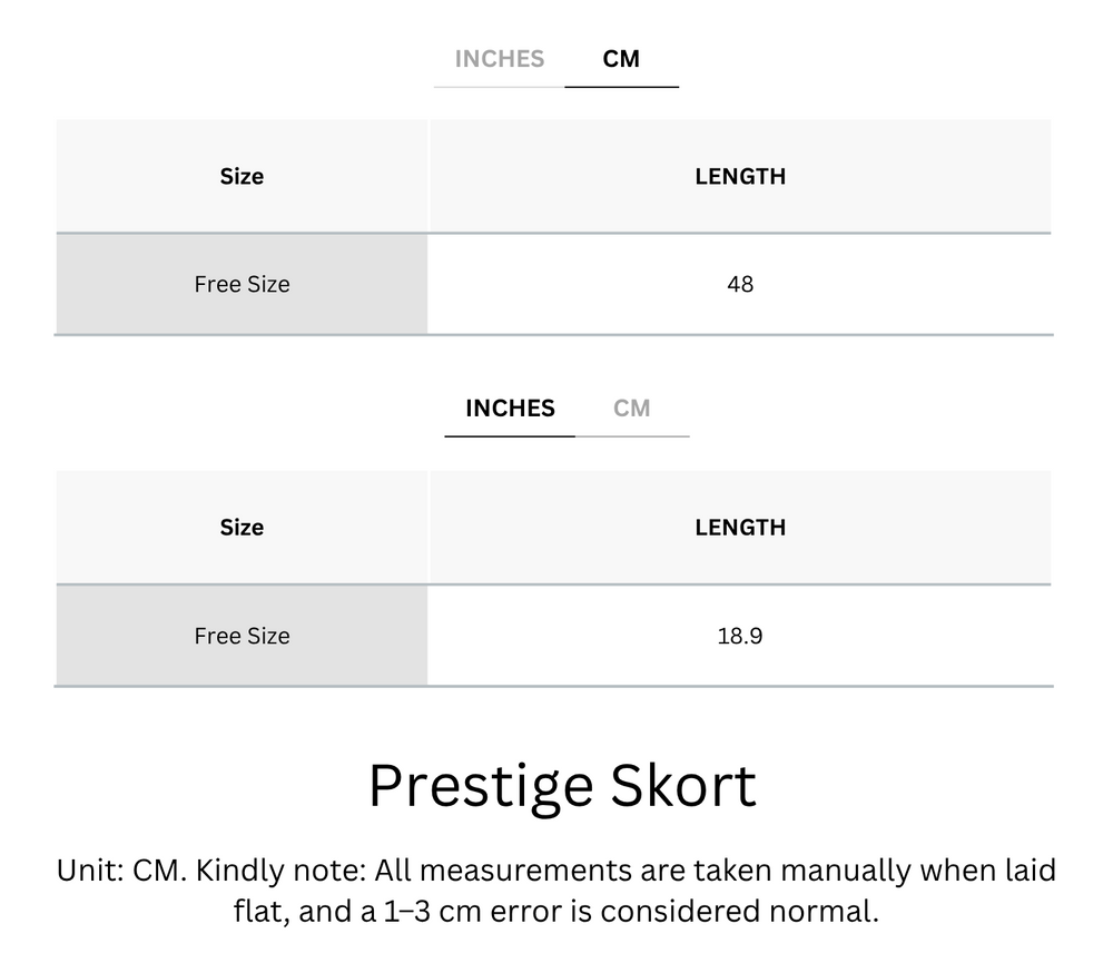 Wrinkle-Free, Free Size & Pleated Prestige Skort With Elastic Waistband