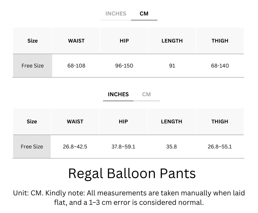 Wrinkle-Free, Cooling & Breathable Free Size Regal Balloon Pants