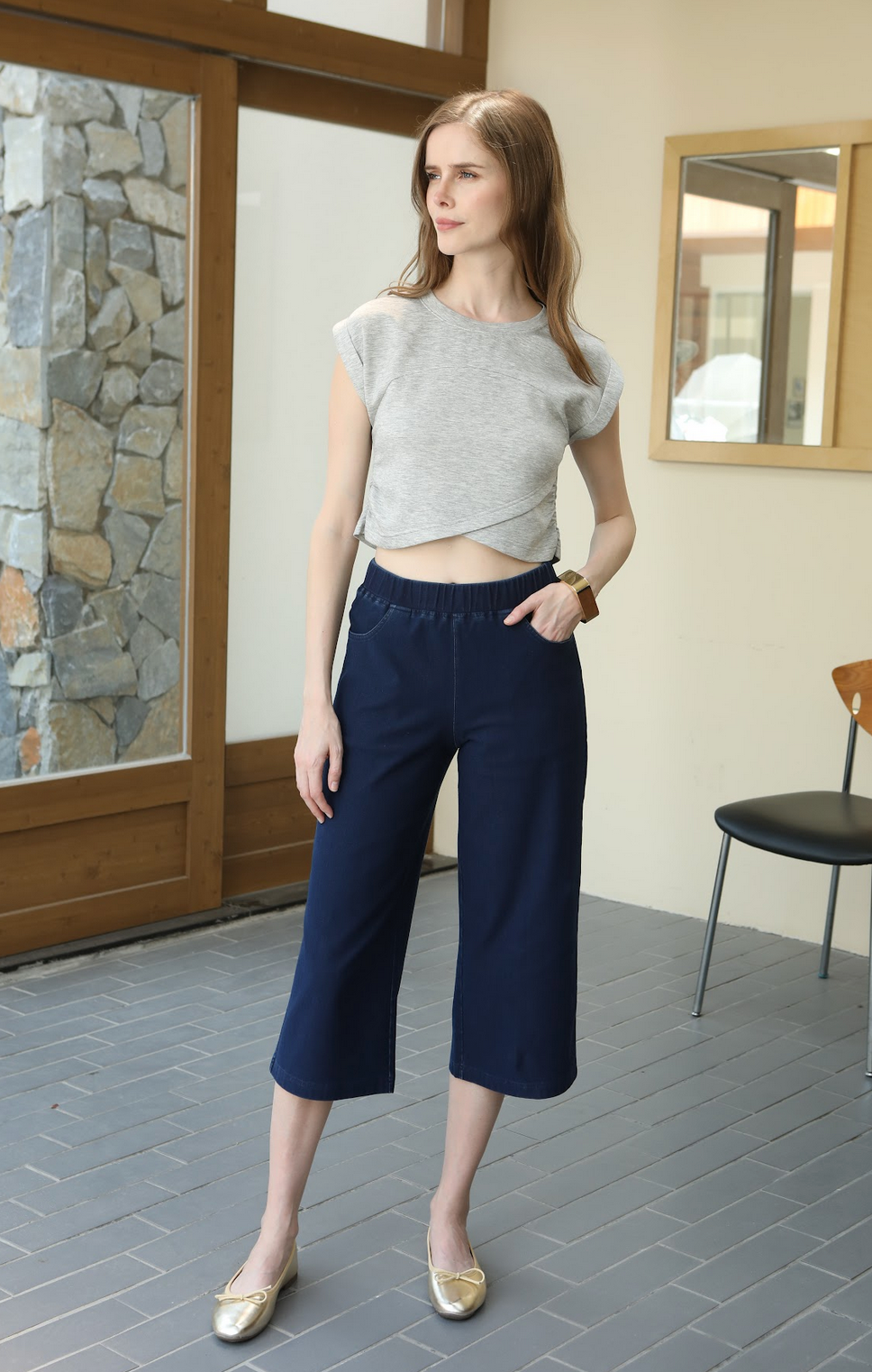 Exclusives - Buttery Soft & Stretchable 7/8 Denim Pants [Petite Collection]