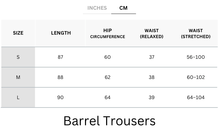 Cooling & Crease-Free Barrel Trousers With Elastic Waistband & Pockets