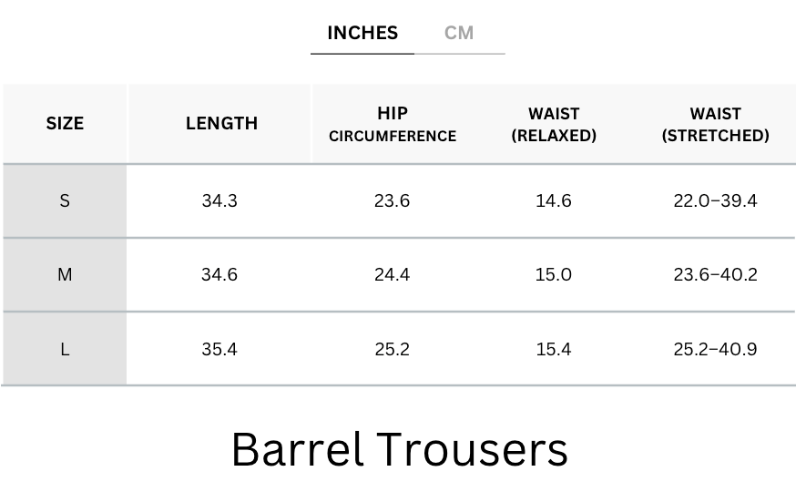 Cooling & Crease-Free Barrel Trousers With Elastic Waistband & Pockets