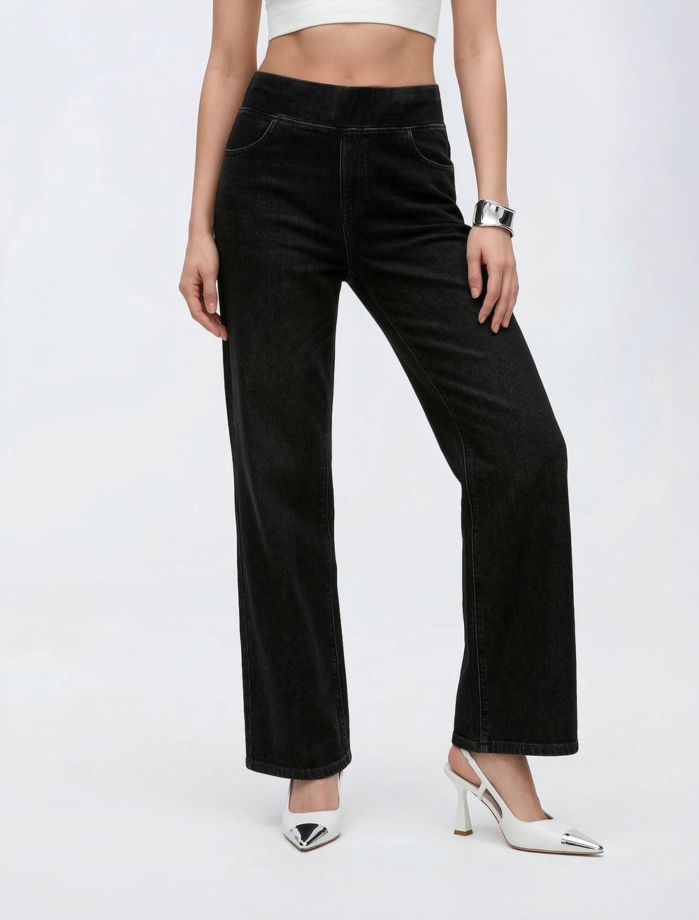 Cooling & Buttery Soft With Tummy Control Bootcut Sculpt Jeans With Pockets