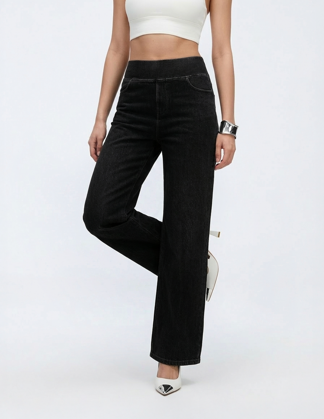 Cooling & Buttery Soft With Tummy Control Bootcut Sculpt Jeans With Pockets