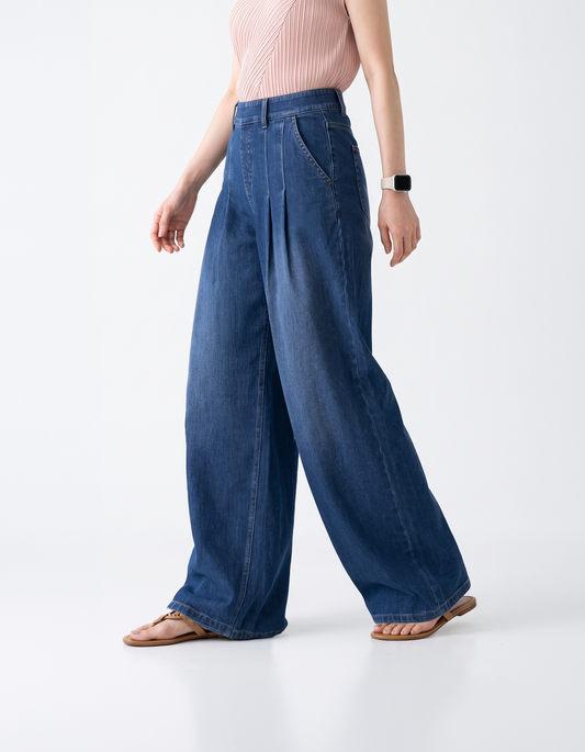 Buttery Soft, Cooling & Stretchy Dream Fit Jeans With Elastic Waistband & Pockets