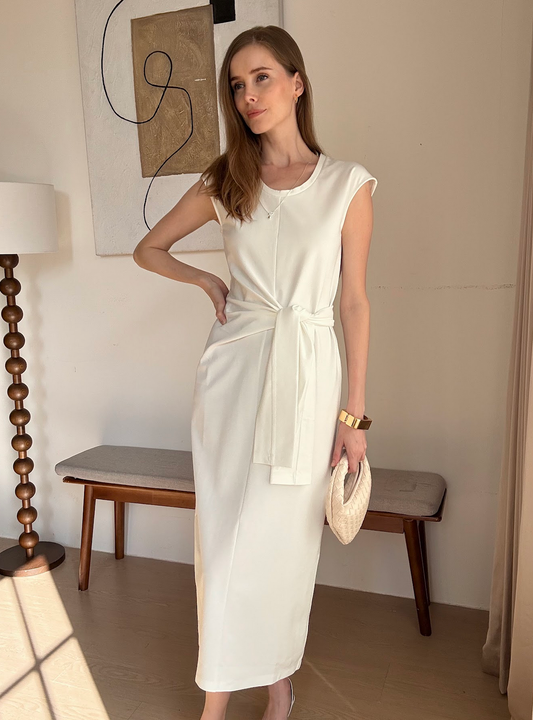 Crease-Free, Cooling & Breathable Muse Dress With Adjustable Waistband With Pockets