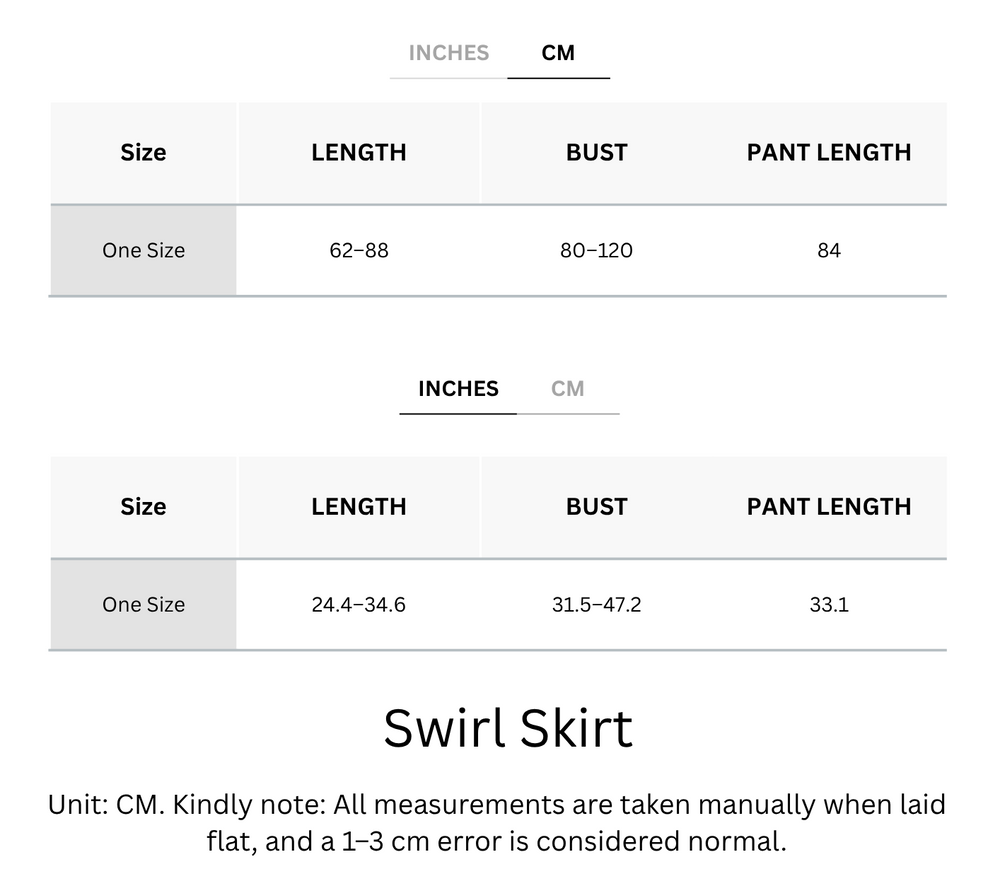 Cooling & Flattering Swirl Skirt With Elastic Waistband