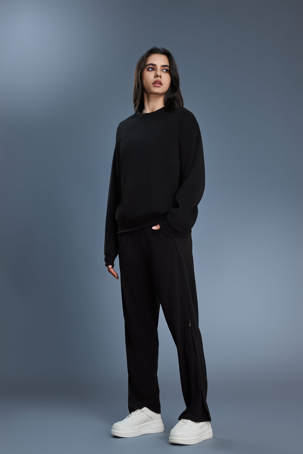 Warm & Buttery Soft Fleece Sweater With Adjustable Sleeves - For Cold Climate