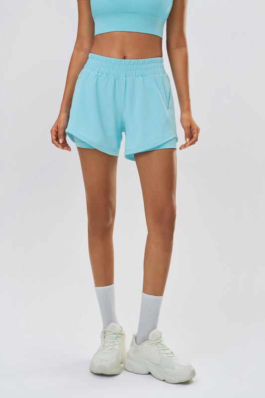 Buy 1, Get 1 Free - Cooling, Sweat-Wicking 4-Way Stretch Speed Shorts With Inner Tights