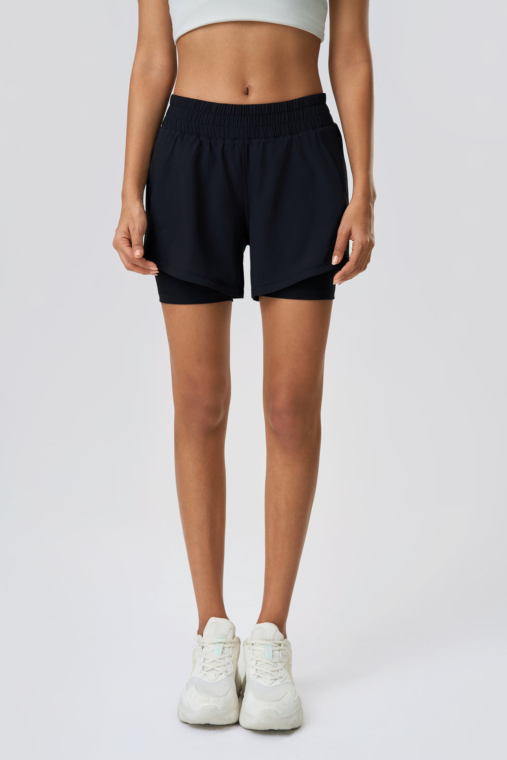 Buy 1, Get 1 Free - Cooling, Sweat-Wicking 4-Way Stretch Speed Shorts With Inner Tights