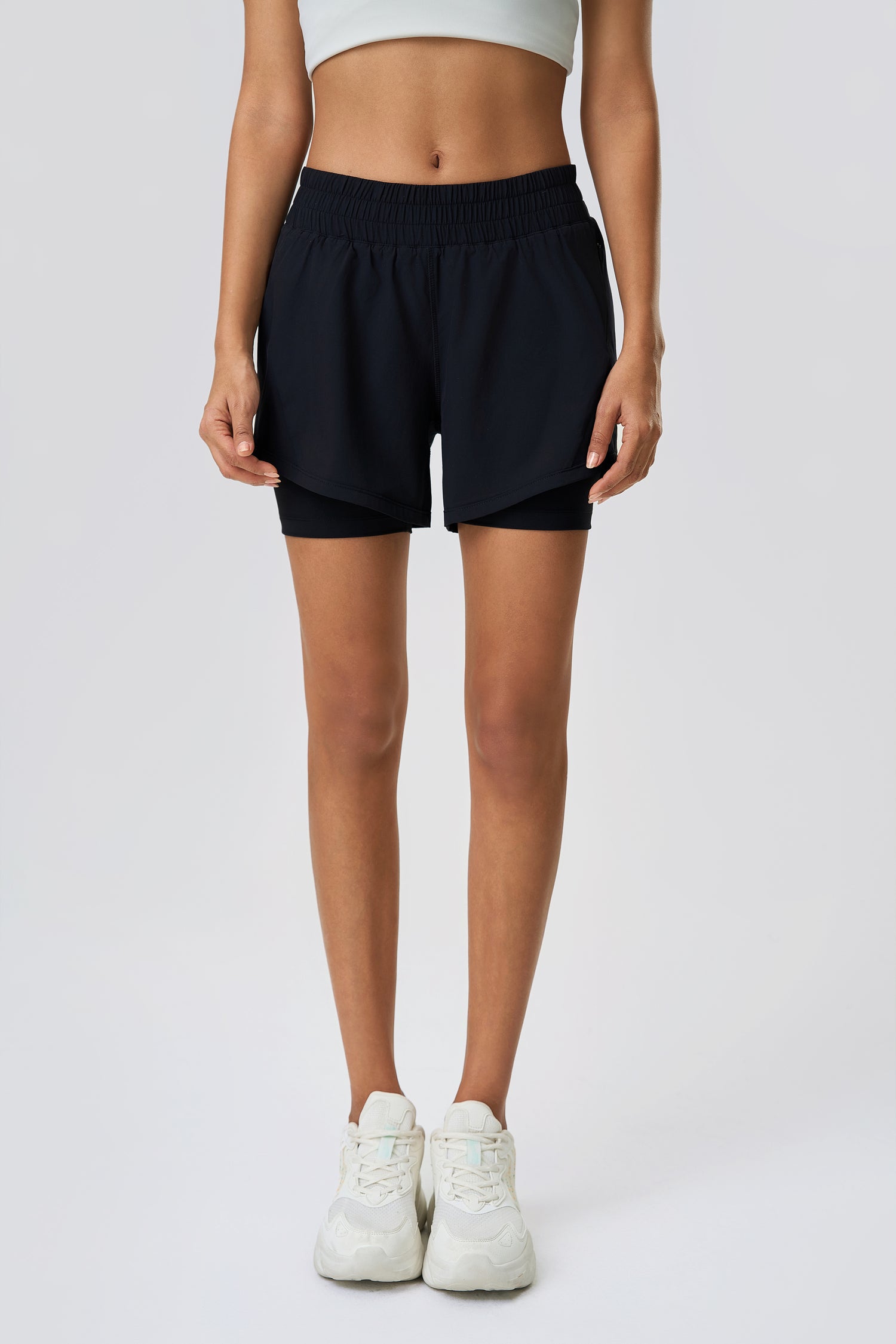 Buy 1, Get 1 Free - Cooling, Sweat-Wicking 4-Way Stretch Speed Shorts With Inner Tights