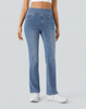 Cooling, Buttery Soft & Tummy Control Straight Cut Contour Jeans With Pockets