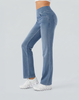Cooling, Buttery Soft & Tummy Control Straight Cut Contour Jeans With Pockets