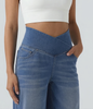 Cooling & Buttery Soft With Tummy Control Loose Cut Booty Jeans With Pockets