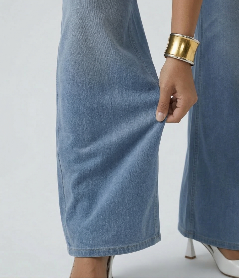 Cooling & Buttery Soft With Tummy Control Loose Cut Booty Jeans With Pockets