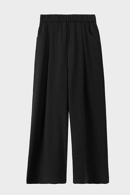 [Petite Collection] Cooling & Breathable Refresh Wide Leg Trouser With Stretchable Waistband & Pockets