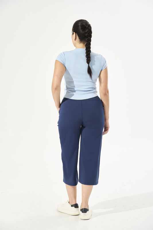 [Petite Collection] Cooling & Buttery Soft Lush Cropped Pants With Stretchable Waistband & Pockets