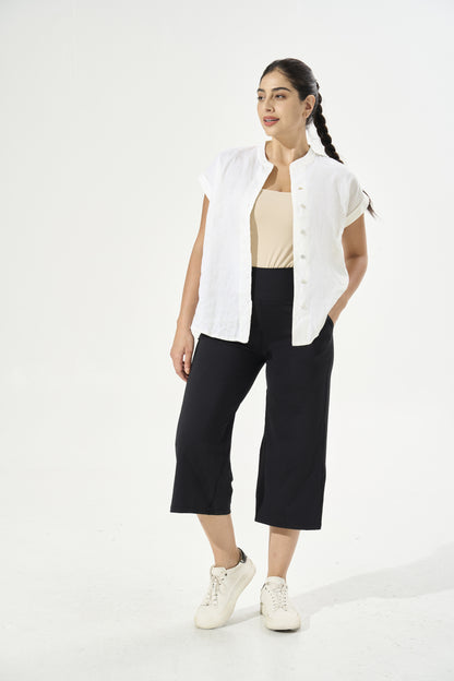 [Petite Collection] Cooling & Buttery Soft Lush Cropped Pants With Stretchable Waistband & Pockets