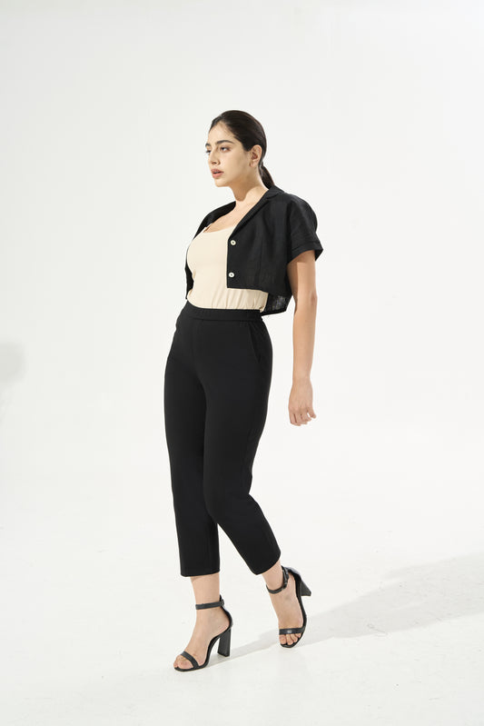 [Petite Collection] Cooling & Breathable Suit Trouser With Stretchable Waistband & Pockets