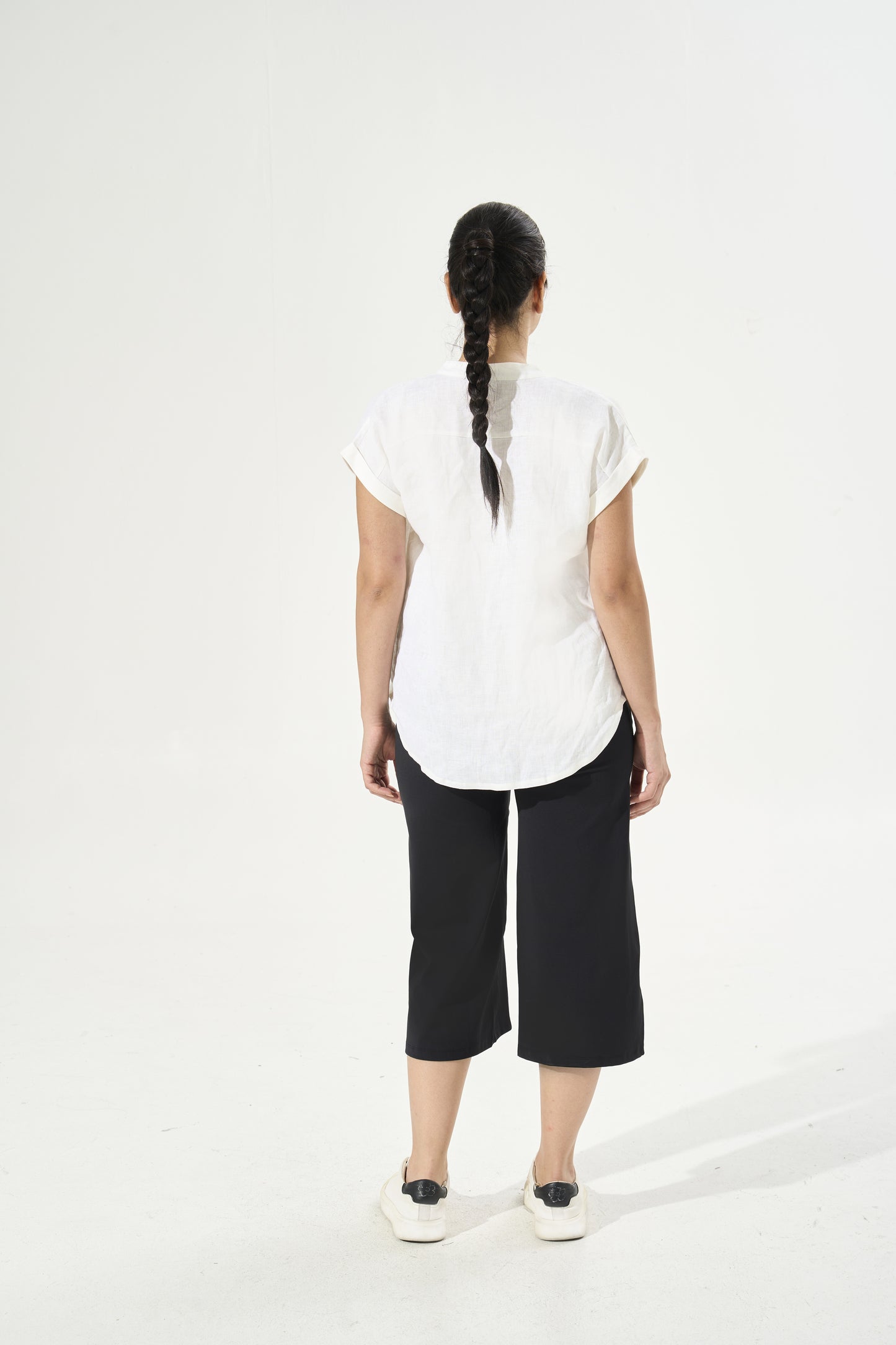 [Petite Collection] Cooling & Buttery Soft Lush Cropped Pants With Stretchable Waistband & Pockets