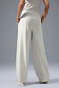cream wrinkle-free pants women buttery soft stretch work pants back view
