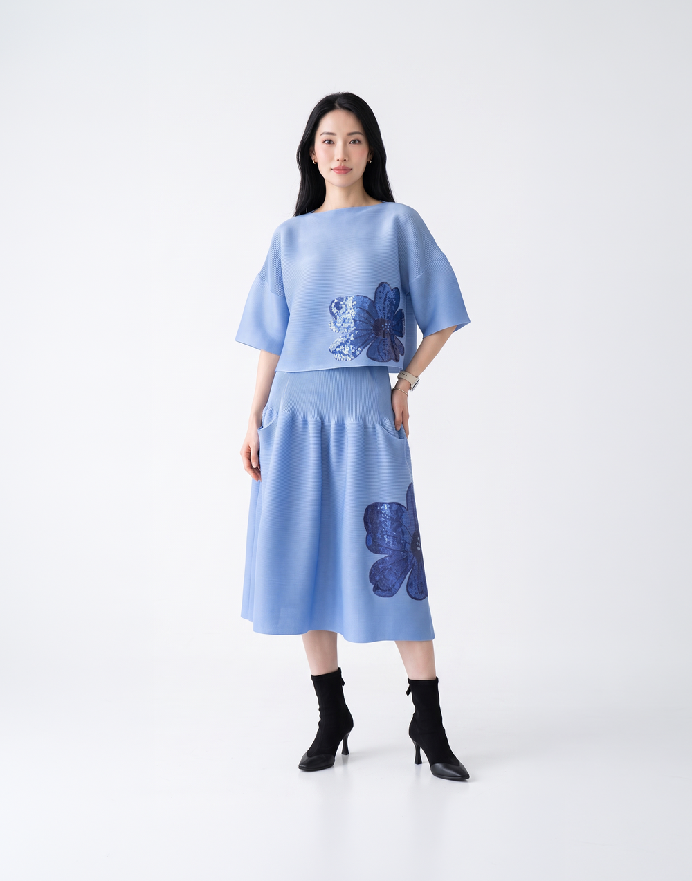 Wrinkle-Free, Cooling & Breathable Free Size With Tummy Tucking Peony Shorts With Pockets