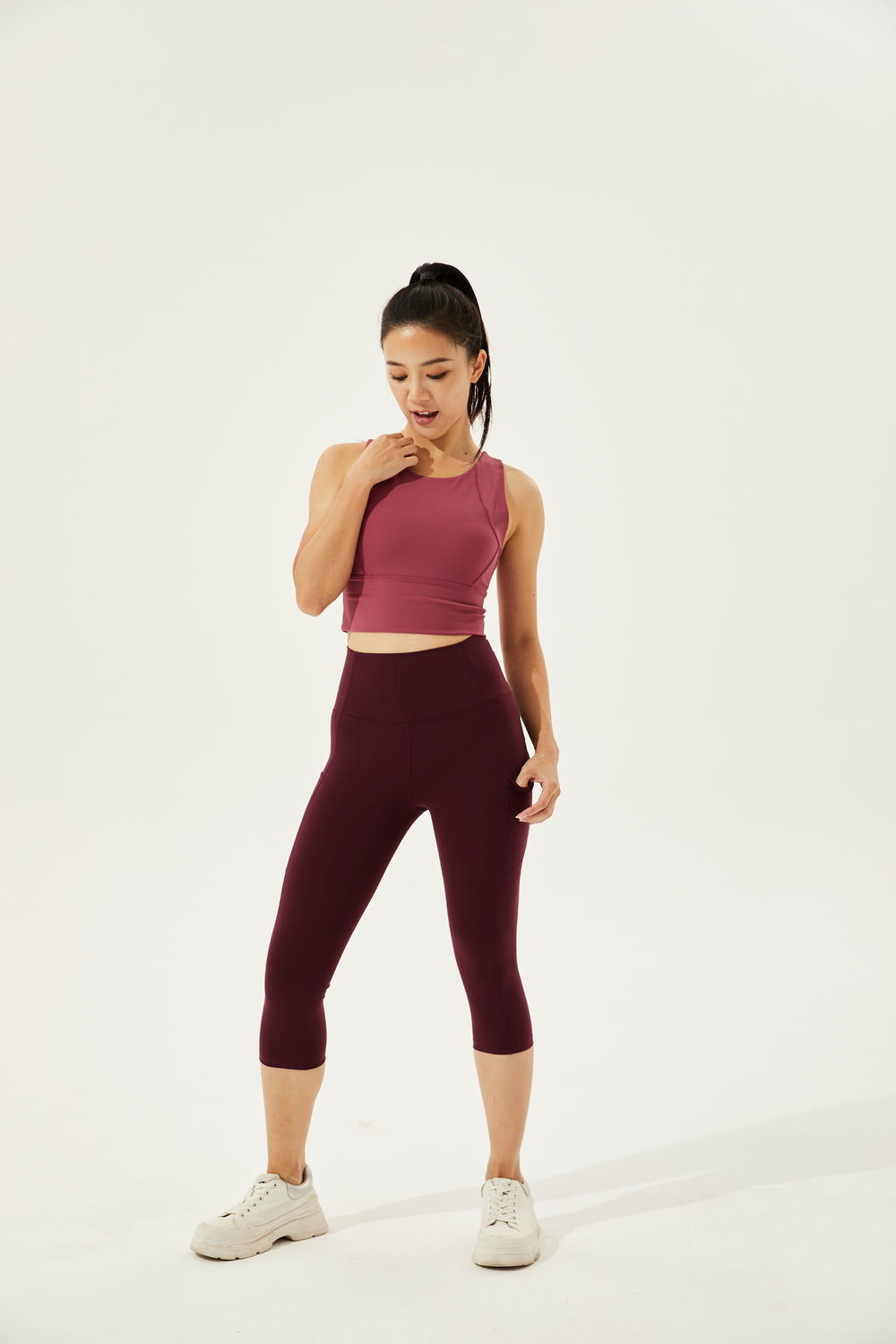 High-Waist 7/8 Buttery Soft & Cooling Camel-Toe Proof Courage Leggings With 3 Pockets