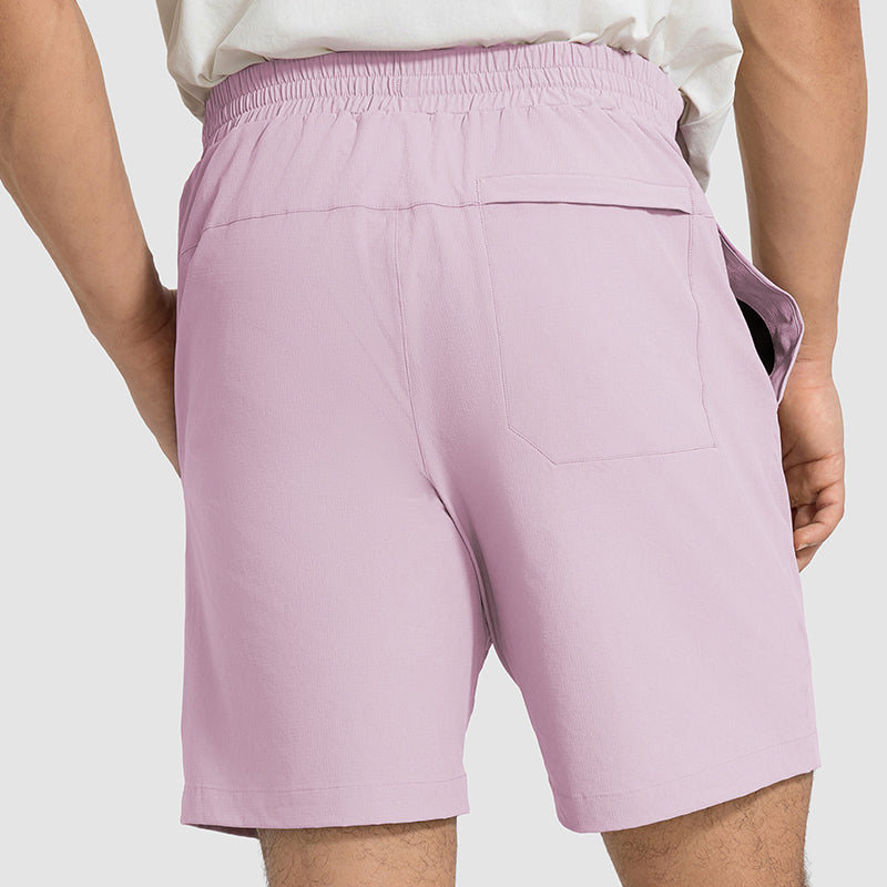 Buy 1, Get 1 Free - Wrinkle-Free & Sweat-Wicking Max Travel Bermudas With Drawstring Waist & Pockets