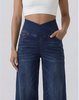 Cooling & Buttery Soft With Tummy Control Loose Cut Booty Jeans With Pockets