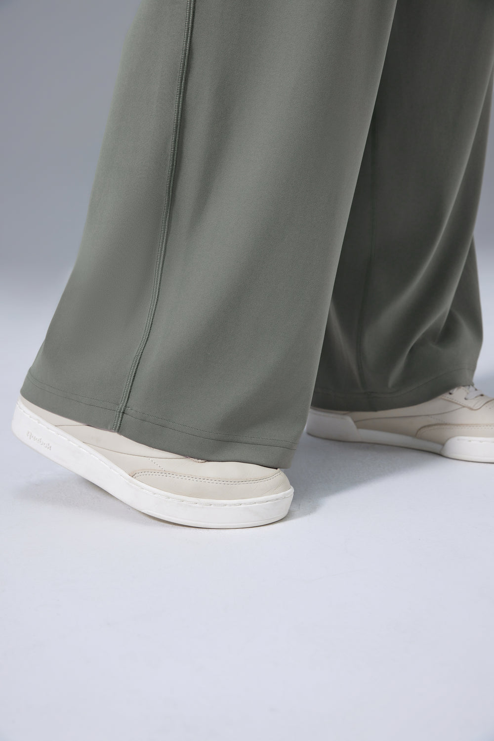 olive chic stretch work pants women bottom view