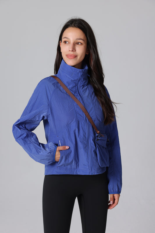 UV Protection, Waterproof, Windproof ProShield Jacket With Hidden Hood & Removable Bag