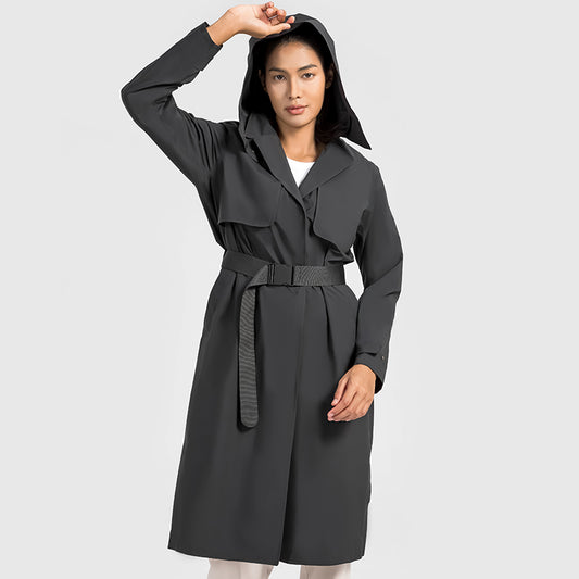 UV Protection, Waterproof & Windproof Vitality Trench Coat With Removable Hood