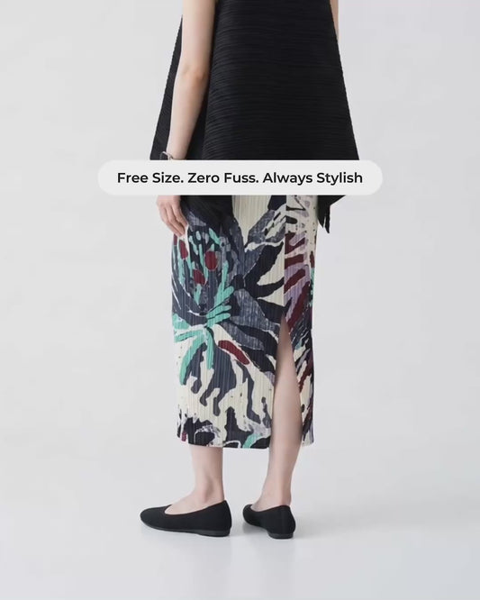 Wrinkle-Free, Cooling & Breathable Free Size Glimmer Skirt With Stretchy Waistband