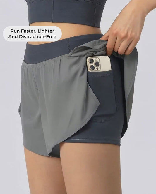 Buy 1, Get 1 Free - Cooling, Breathable & Odor-Free Air Running Shorts With Secure Phone Pocket