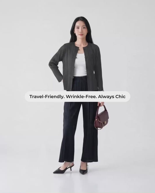 Wrinkle-Free, Cooling & Breathable Jade Pleated Jacket