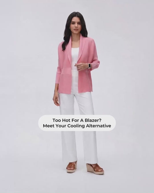 Wrinkle-Free, Cooling & Breathable Opal Pleated Jacket With Adjustable Waistband