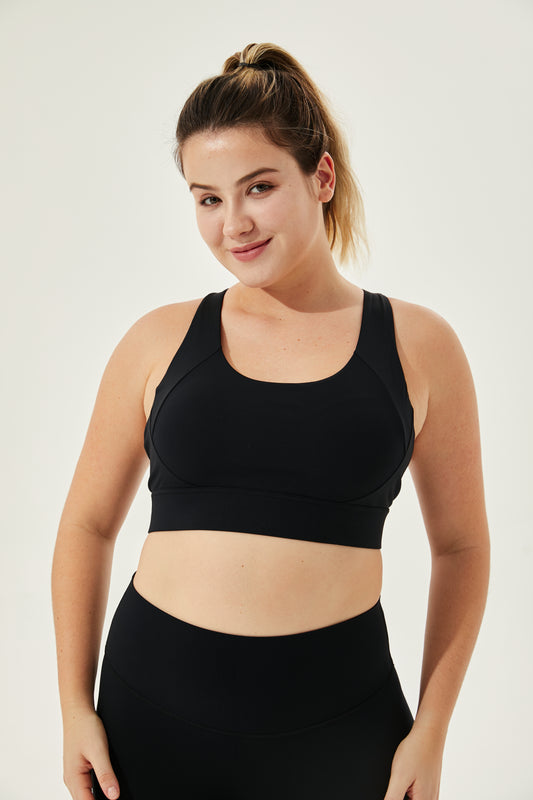 Tangs Display - High Impact Adjustable Spirited Running Sports Bra With Moulded Cups & Clasp (Up to 5XL)