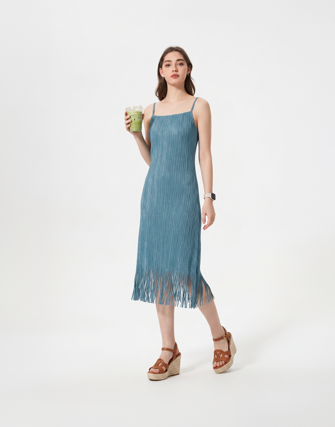 Wrinkle-Free, Cooling & Breathable Free Size Cascade Pleated Dress