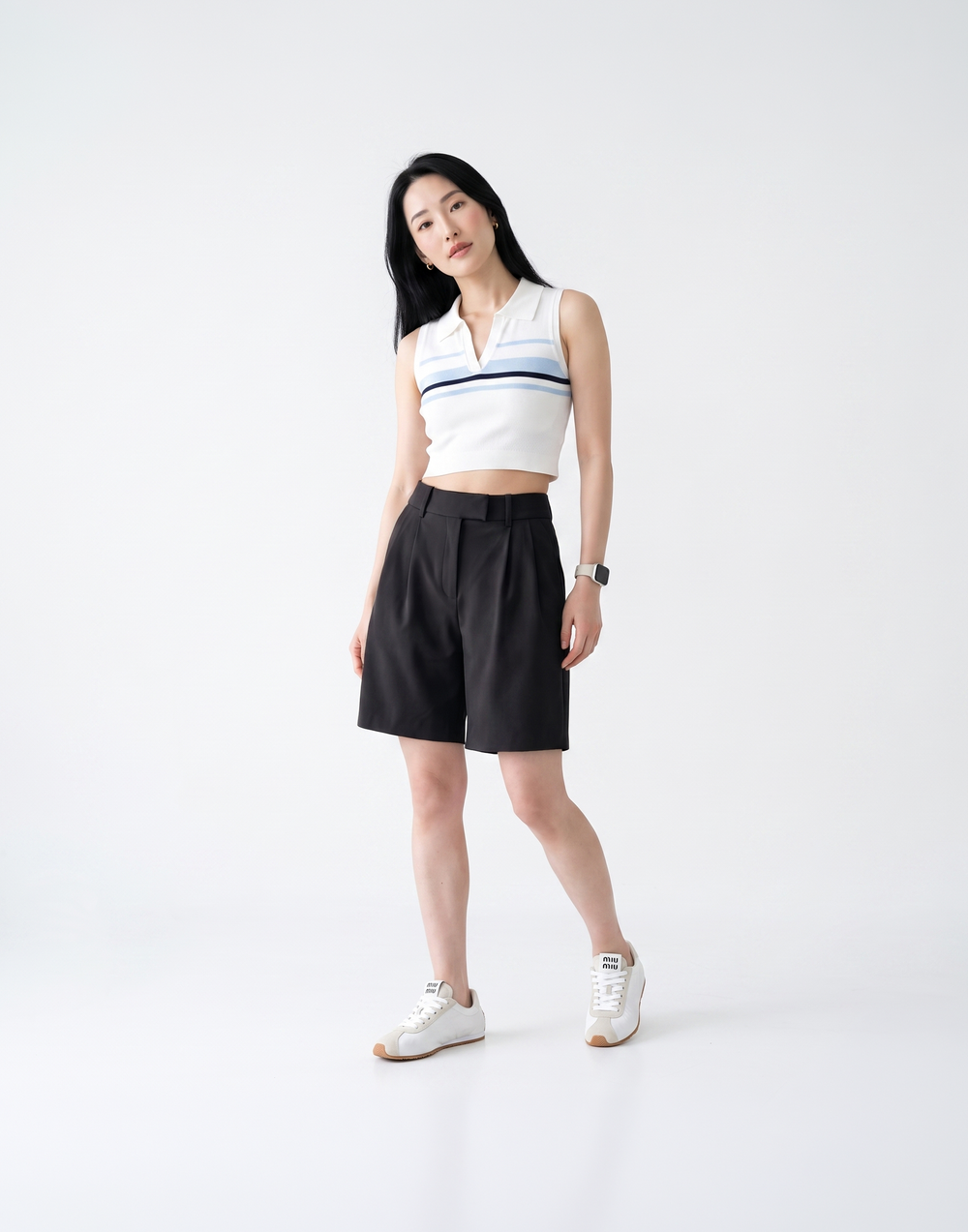 Buy 1, Get 1 Free - Cooling, Sweat-Wicking & Breathable Stripes Preppy Padded Top
