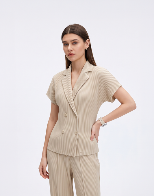 Wrinkle-Free, Cooling & Breathable Boardroom Pleated Blazer