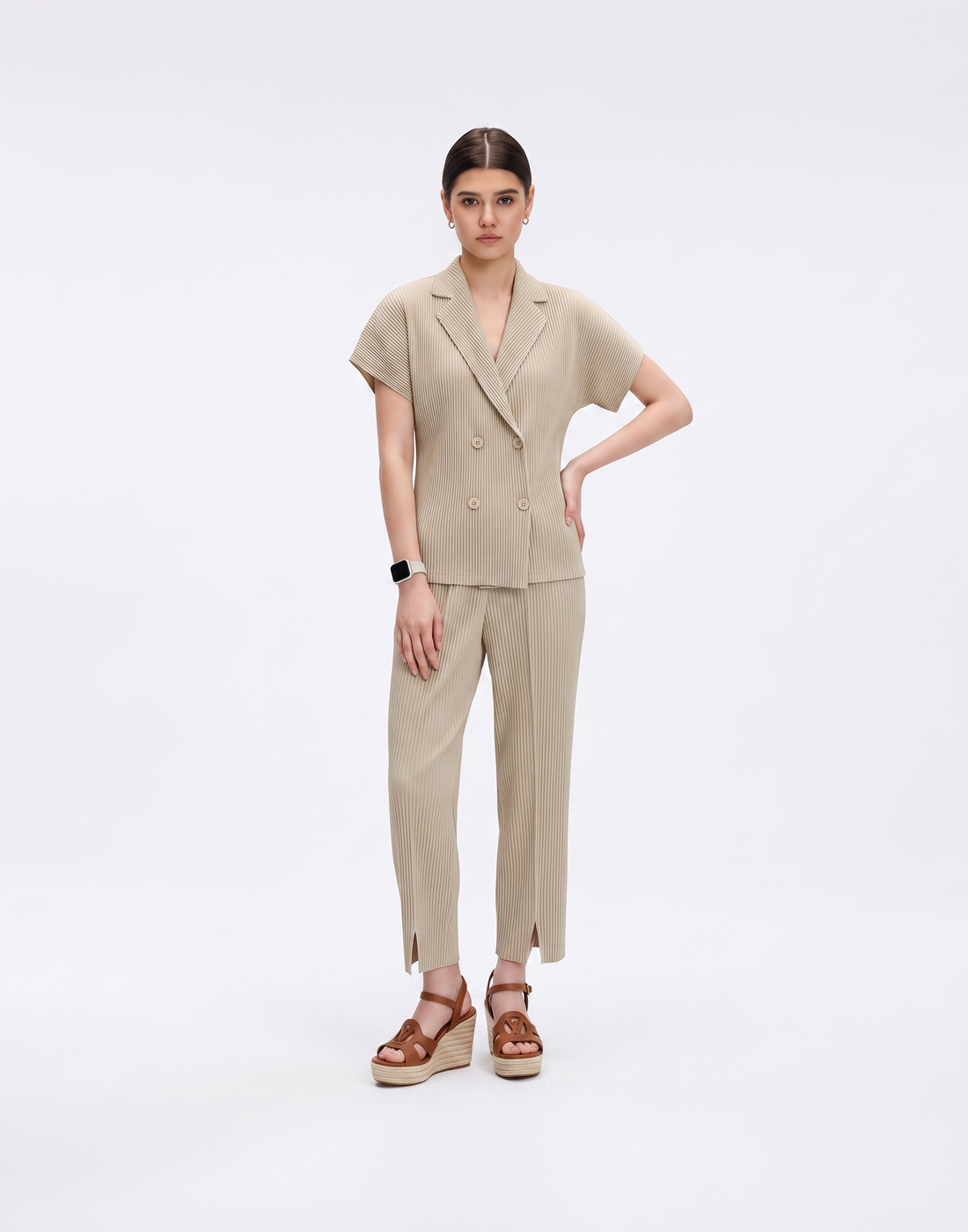 Wrinkle-Free, Cooling & Breathable Boardroom Pleated Blazer