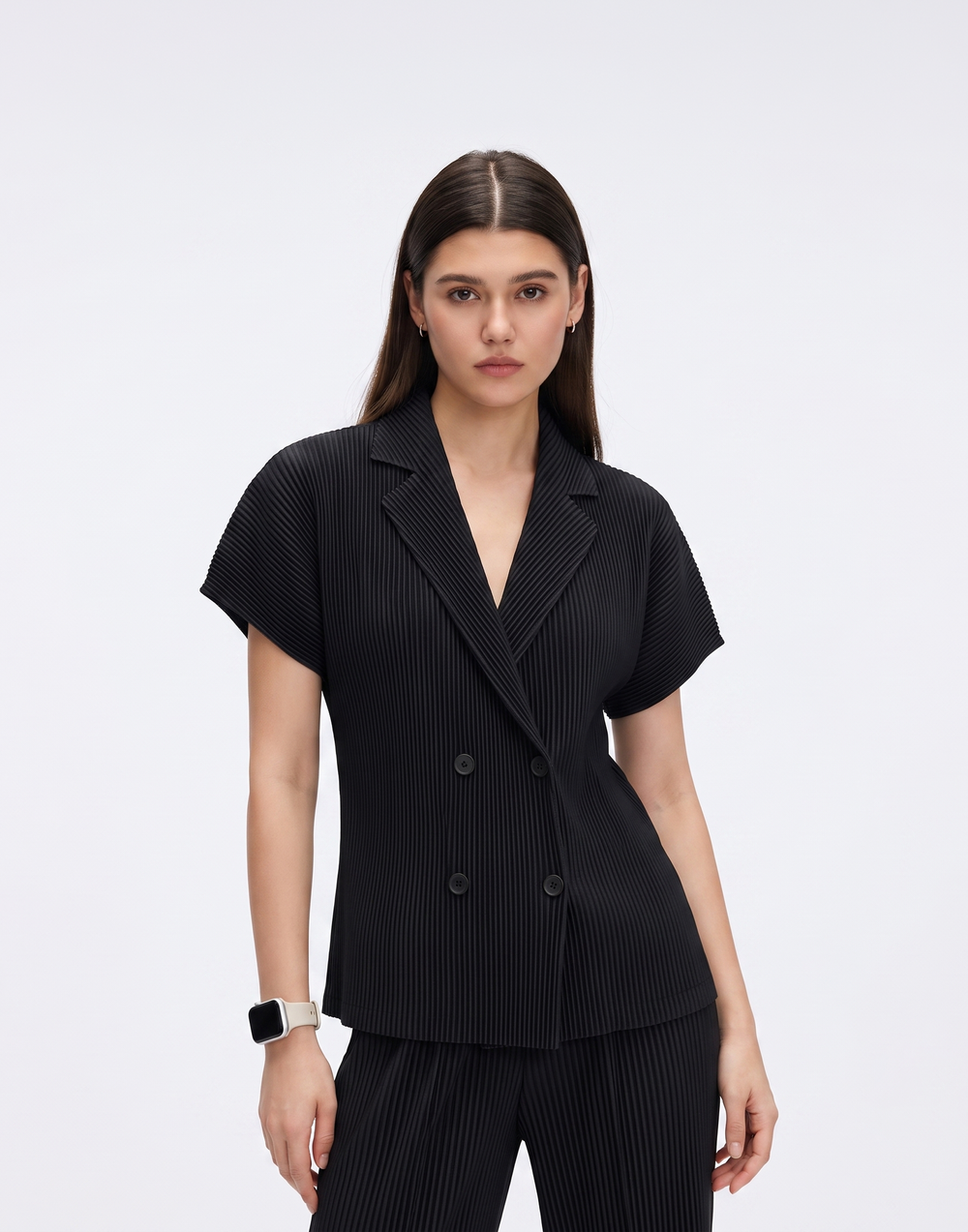 Wrinkle-Free, Cooling & Breathable Boardroom Pleated Blazer