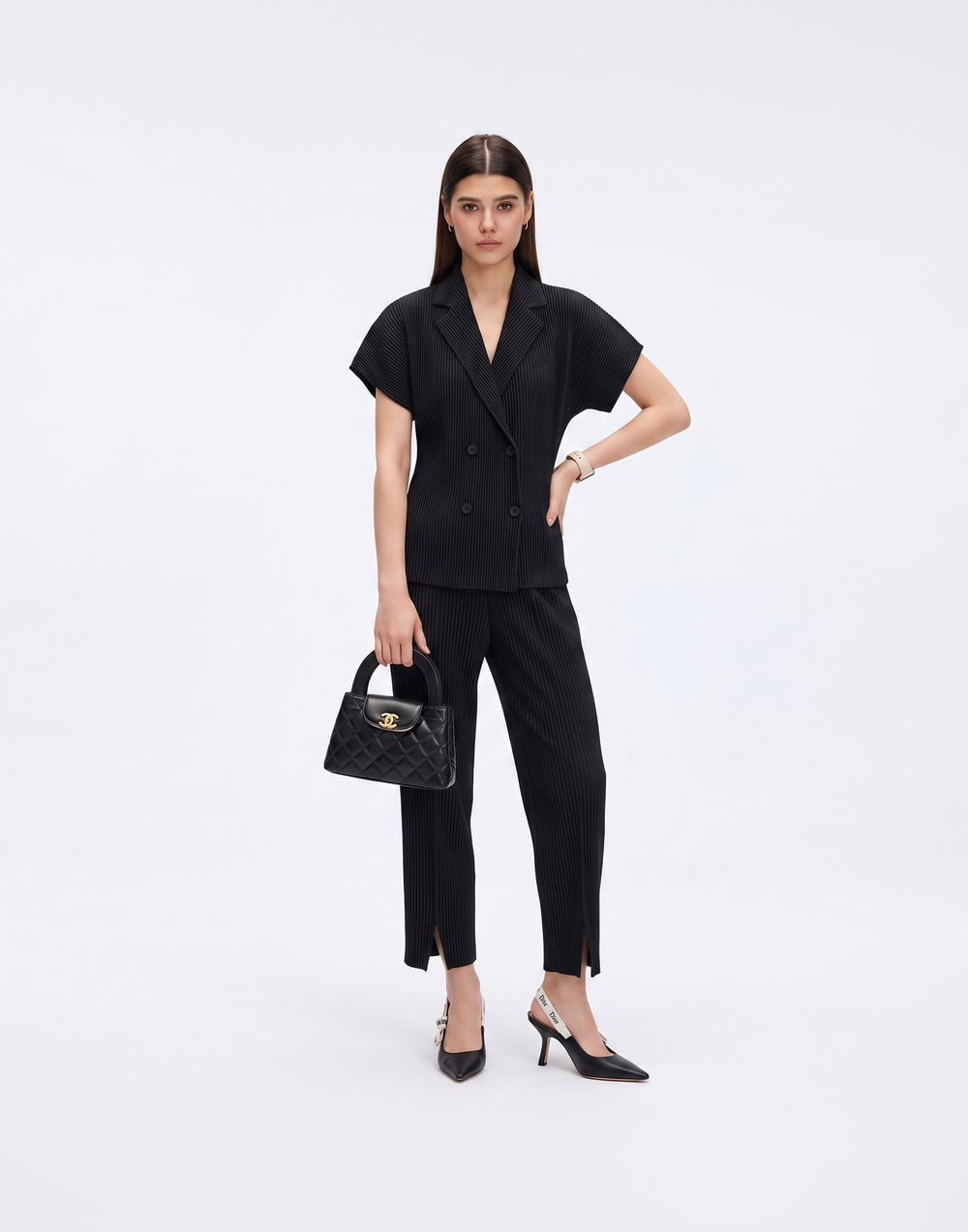 Wrinkle-Free, Cooling & Breathable Boardroom Pleated Blazer
