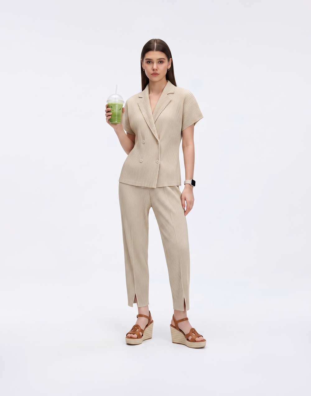 Wrinkle-Free, Cooling & Breathable Boardroom Pleated Blazer