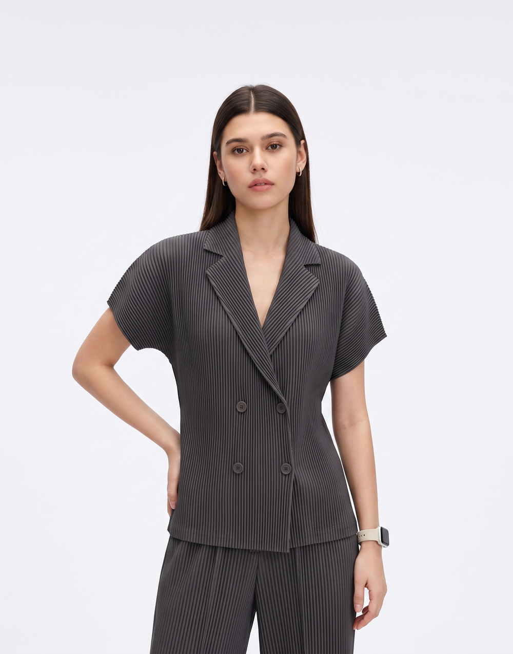 Wrinkle-Free, Cooling & Breathable Boardroom Pleated Blazer