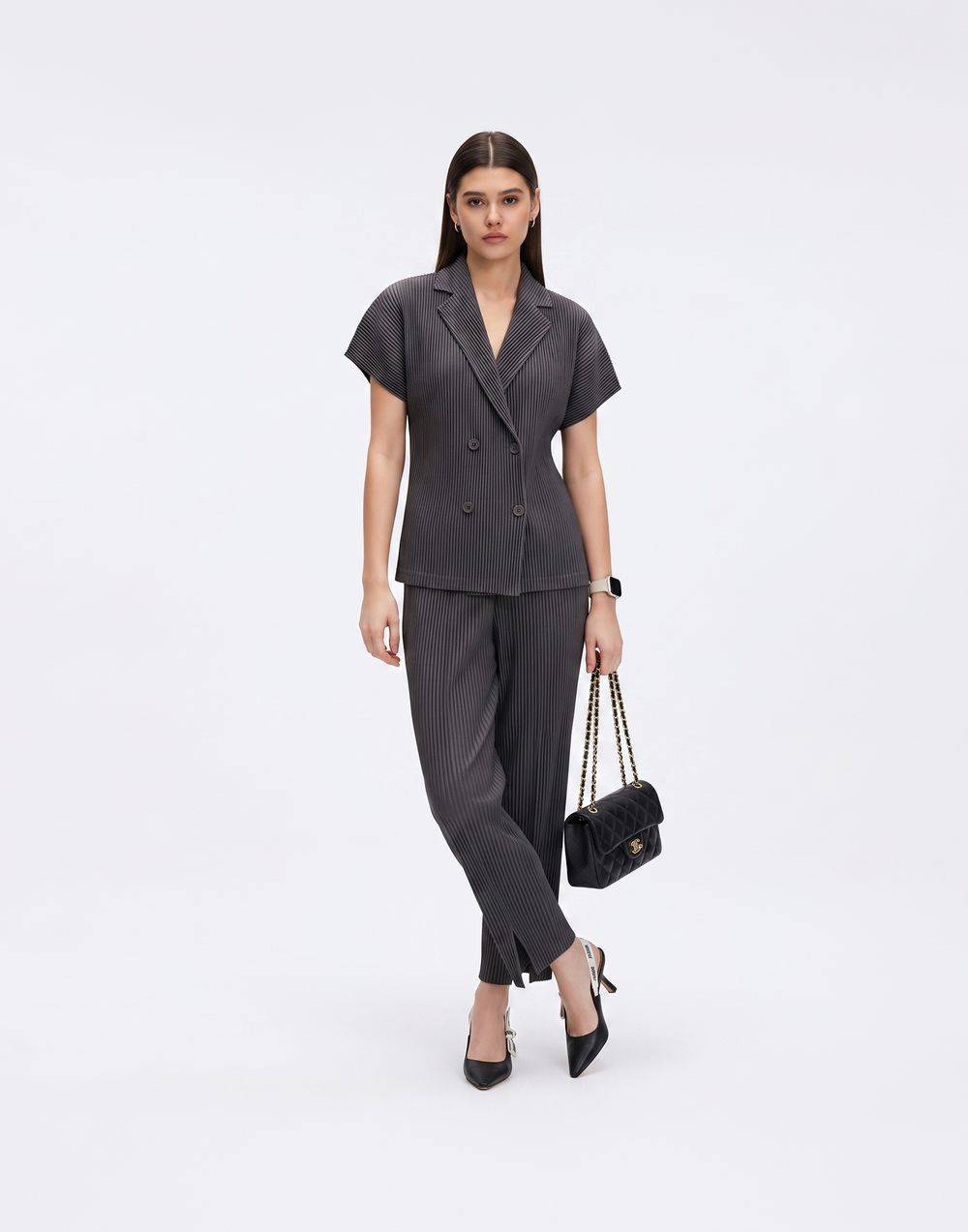 Wrinkle-Free, Cooling & Breathable Boardroom Pleated Blazer