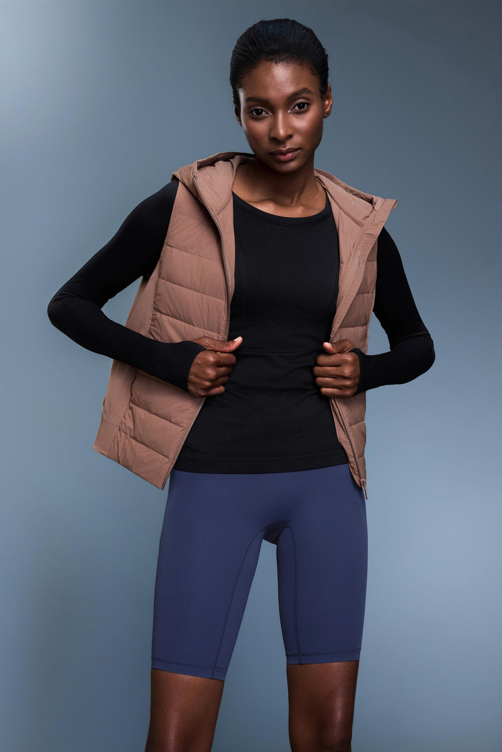 Waterproof & Windproof Forward Vest With Hood & Pockets