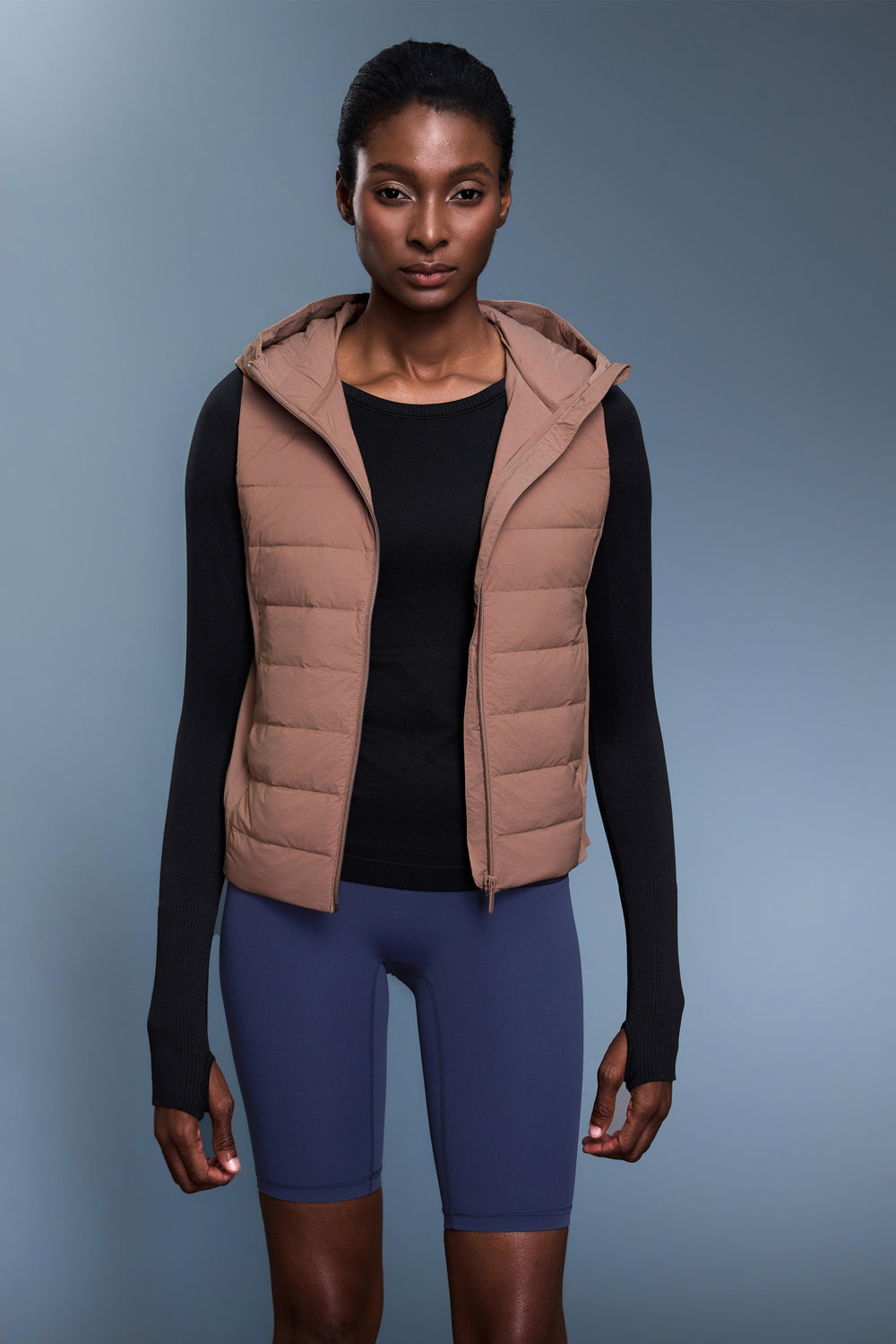 Waterproof & Windproof Forward Vest With Hood & Pockets