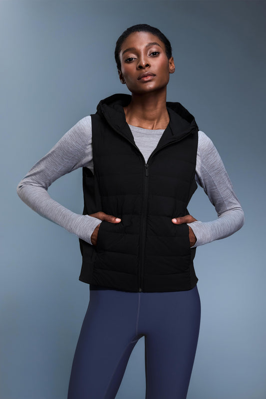 Waterproof & Windproof Forward Vest With Hood & Pockets