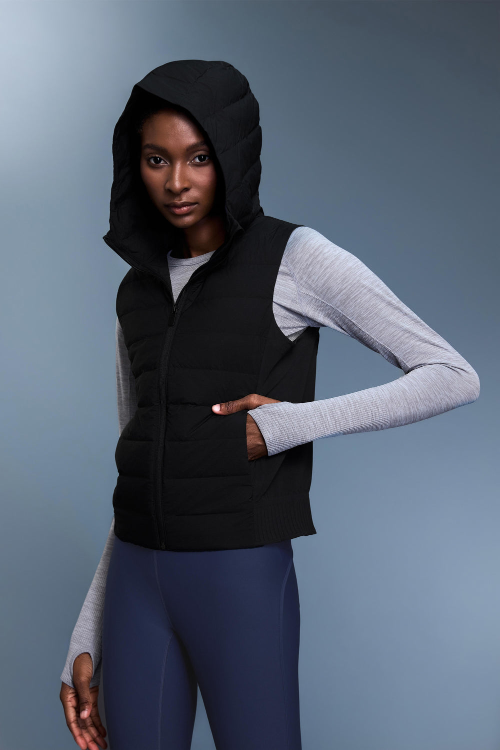 Waterproof & Windproof Forward Vest With Hood & Pockets